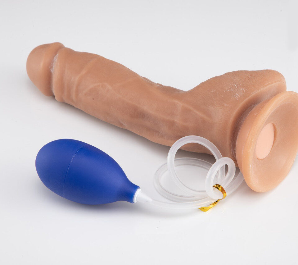 Ejaculator suction cup base tan